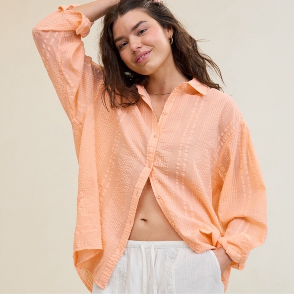 Aerie - Seesucker Button Up Shirt